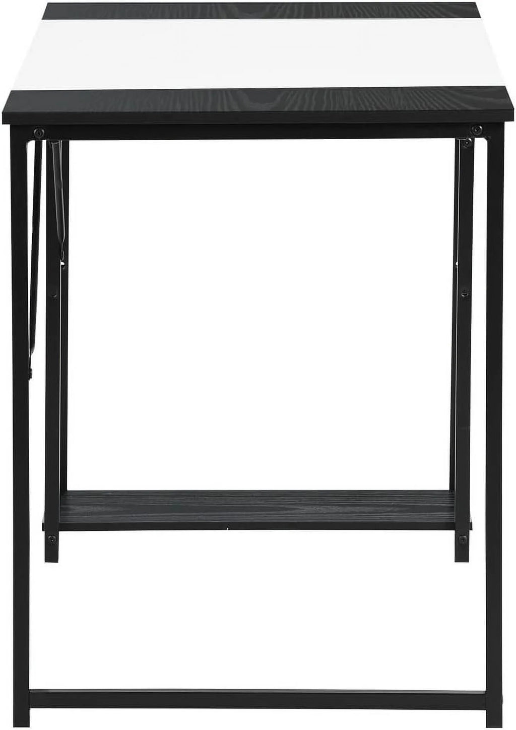White 55.1 Inch Computer Desk with Shelves M121628