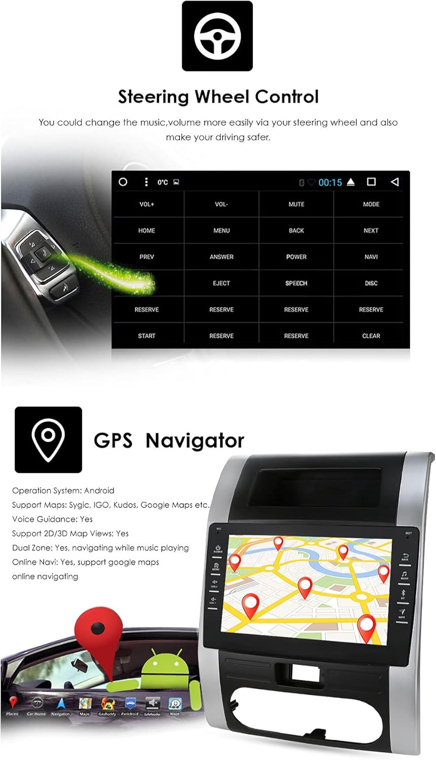 Android 10 Car Radio Stereo Receiver with 9 Inch Touch Screen N987