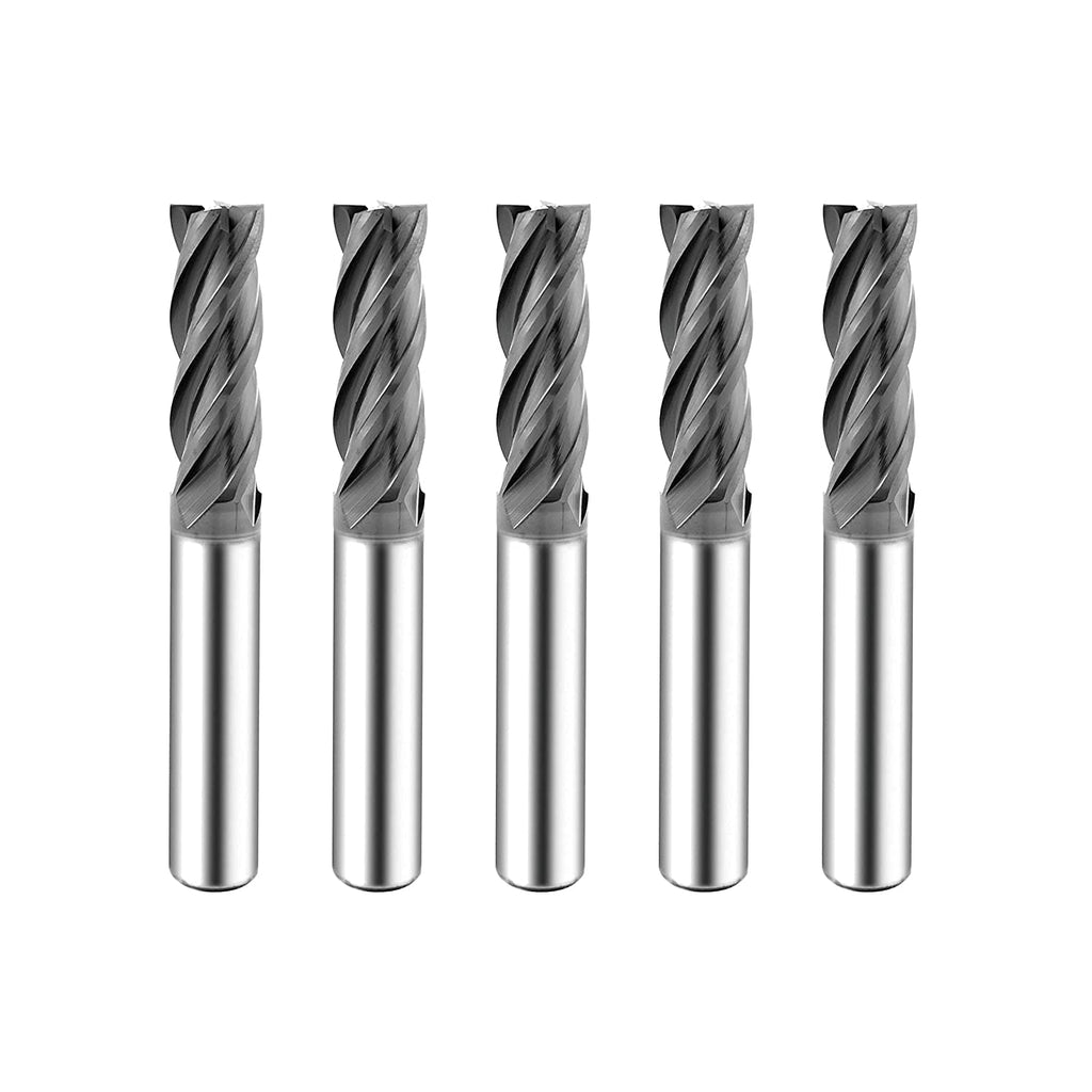 Carbide Square End Mill 4 Flute 5 Pieces 1/2 L587465