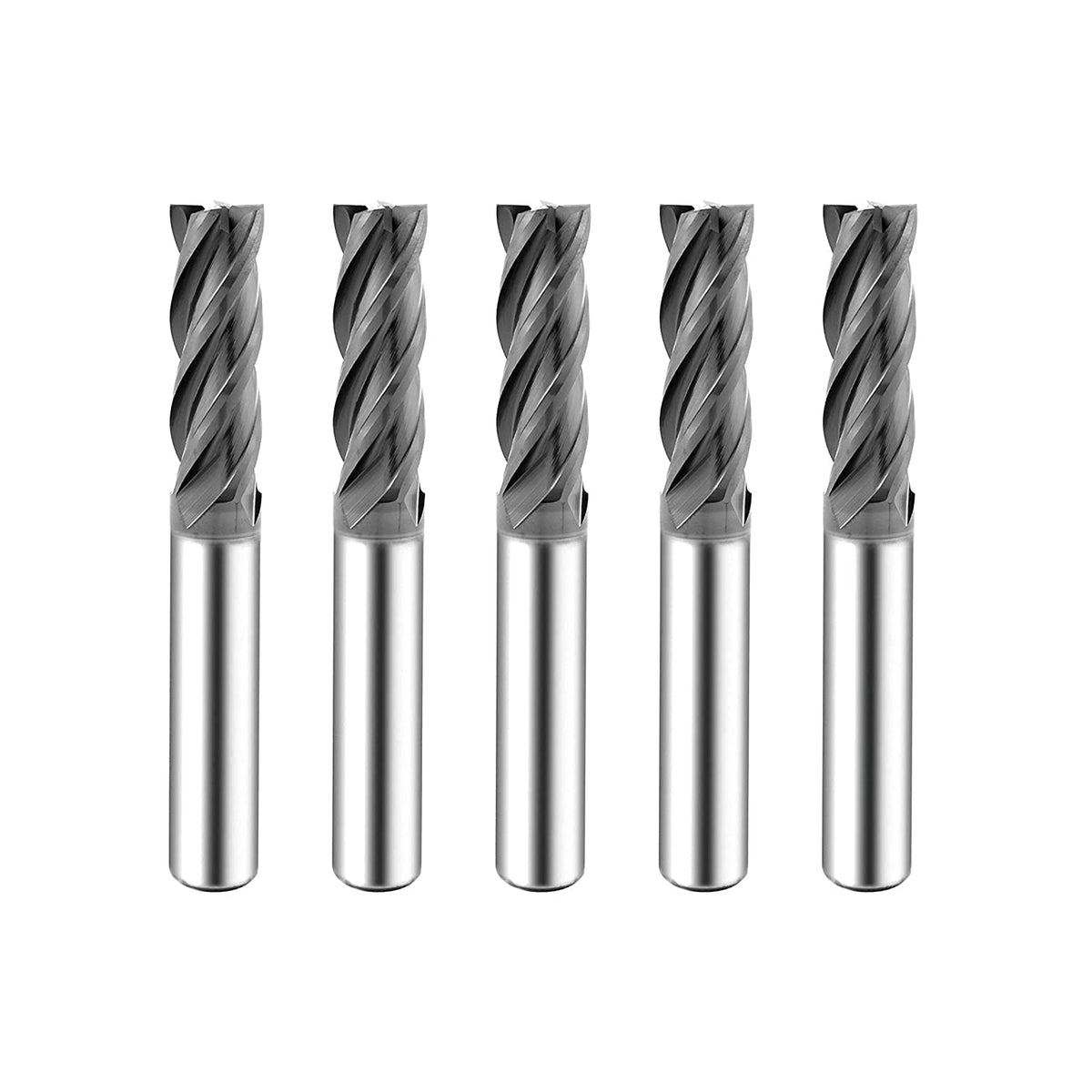 Carbide Square End Mill 4 Flute 5 Pieces 1/2 L587465