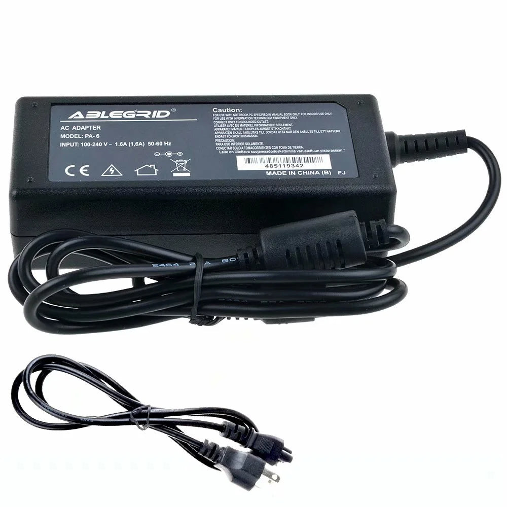 AC/DC Adapter Power Supply Cord Charger with Barrel Round Plug Tip I378
