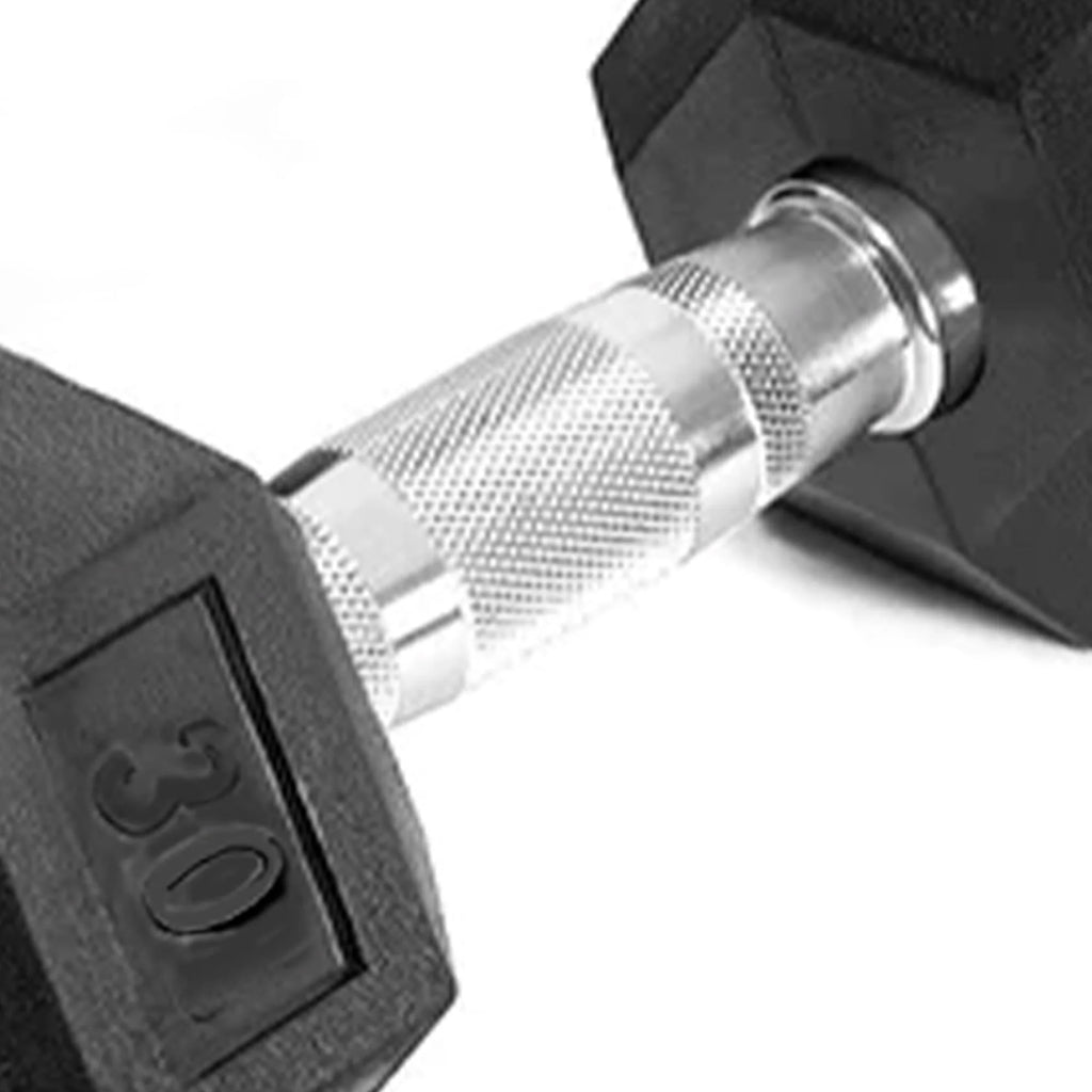 30lb Hex Rubber Dumbbell 1 Pair N791