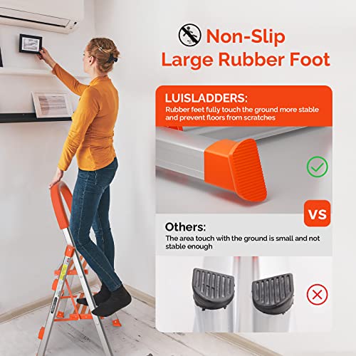 5 Step Aluminum Folding Step Ladder with Handgrip M866