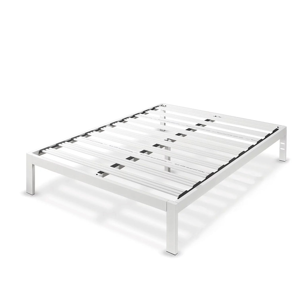 Queen Size White Steel Platform Bed C964281
