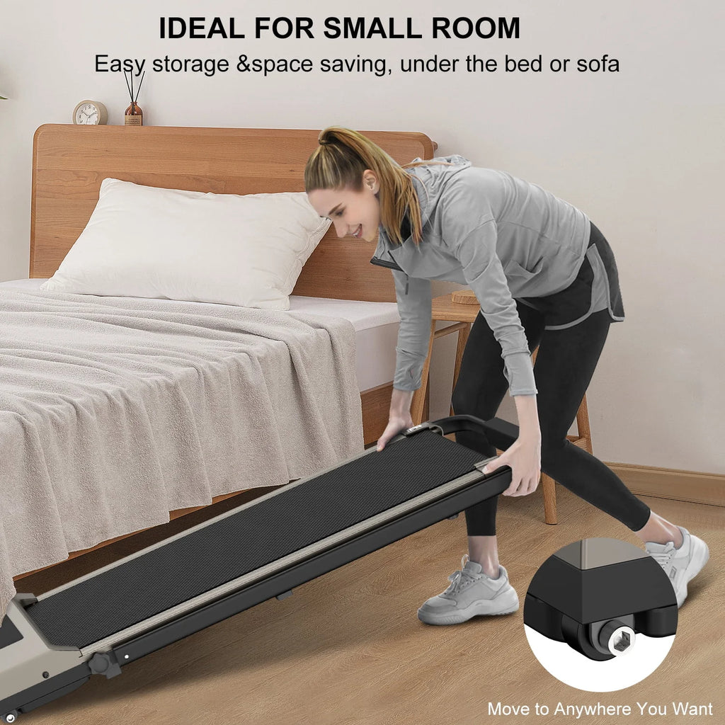 2 in 1 Folding Treadmill 265 lbs Gray G448434