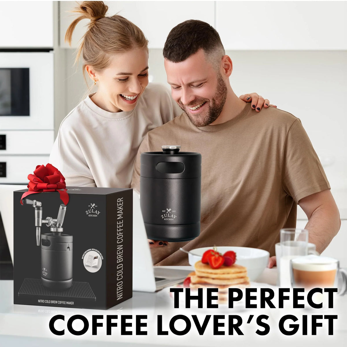 1 Gallon Cold Brew Coffee Maker with Glass Pitcher and Mesh Filter J460860
