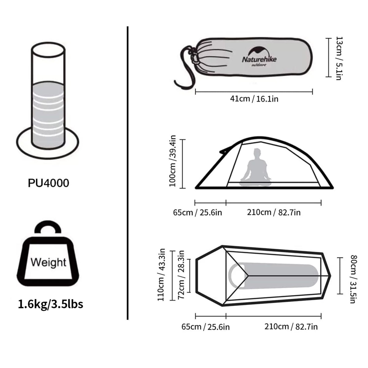 Backpacking Tent Lightweight Waterproof C44486