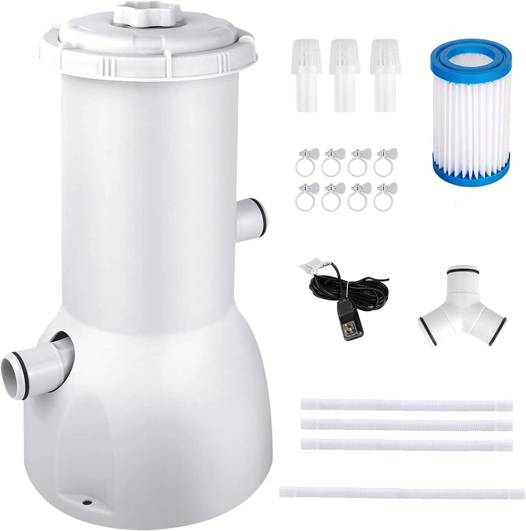 1000GPH Above Ground Pool Filter Pump with Cartridge H540