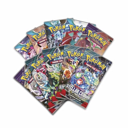 Trading Card Game Collection with 3 Foil Promo Cards, 1 Card-Display Figure & 10 Booster Packs U37215