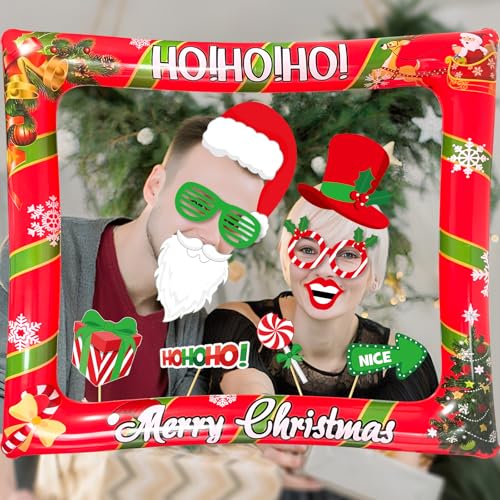 Christmas Photo Booth Props Inflatable Frame 32Pcs M1341