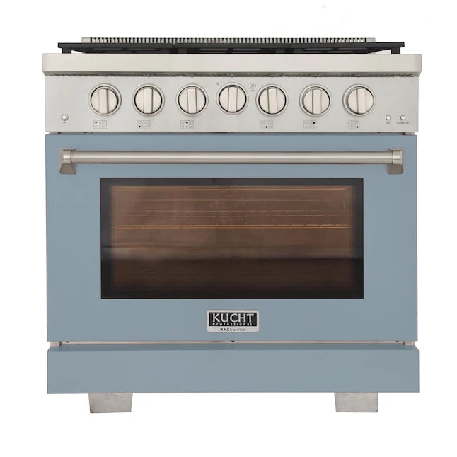 36 5.2 cu. ft. Natural Gas Range Light Blue V3552