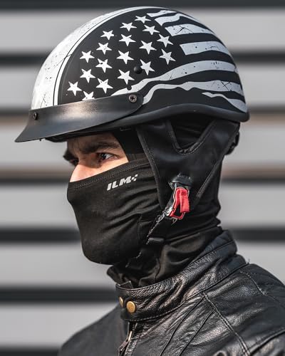 Half Helmet Motorcycle Open Face Sun Visor DOT Approved J2033