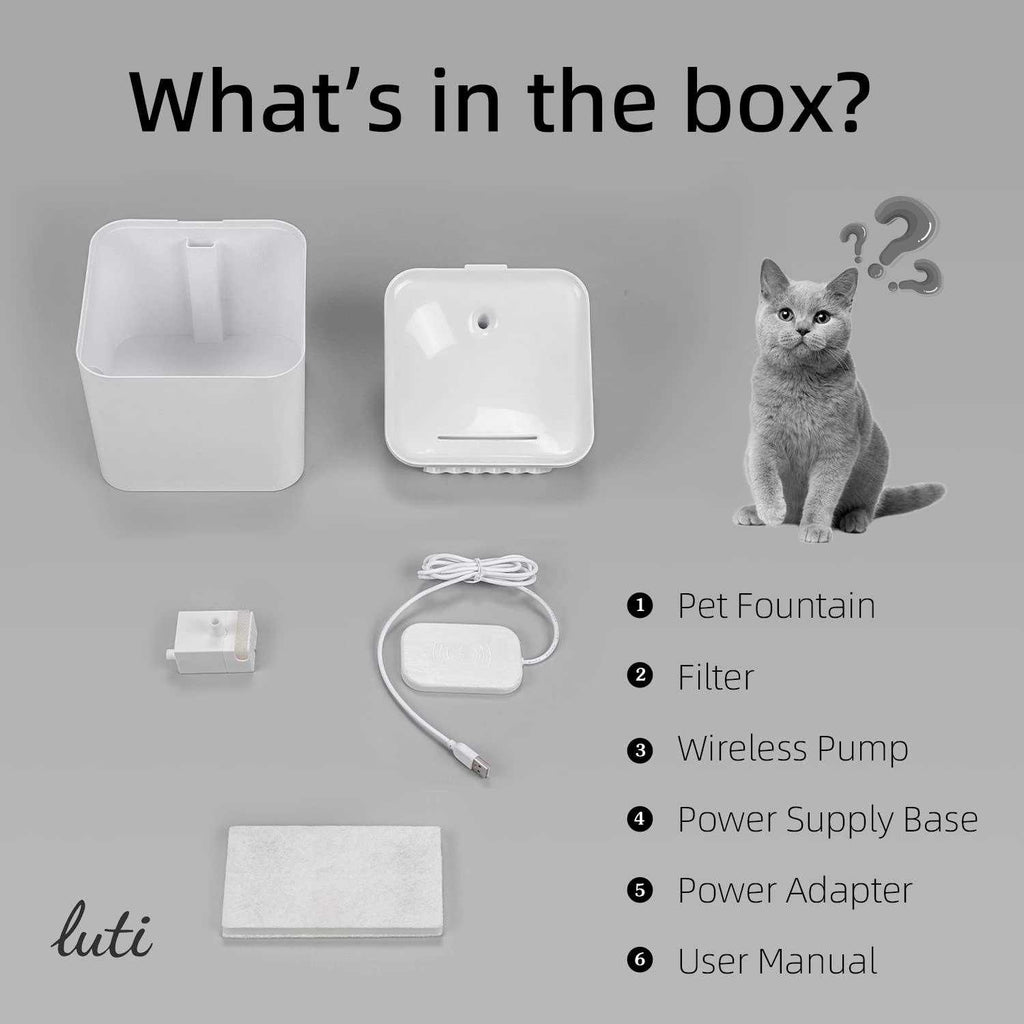 Wireless Cat Water Fountain D998