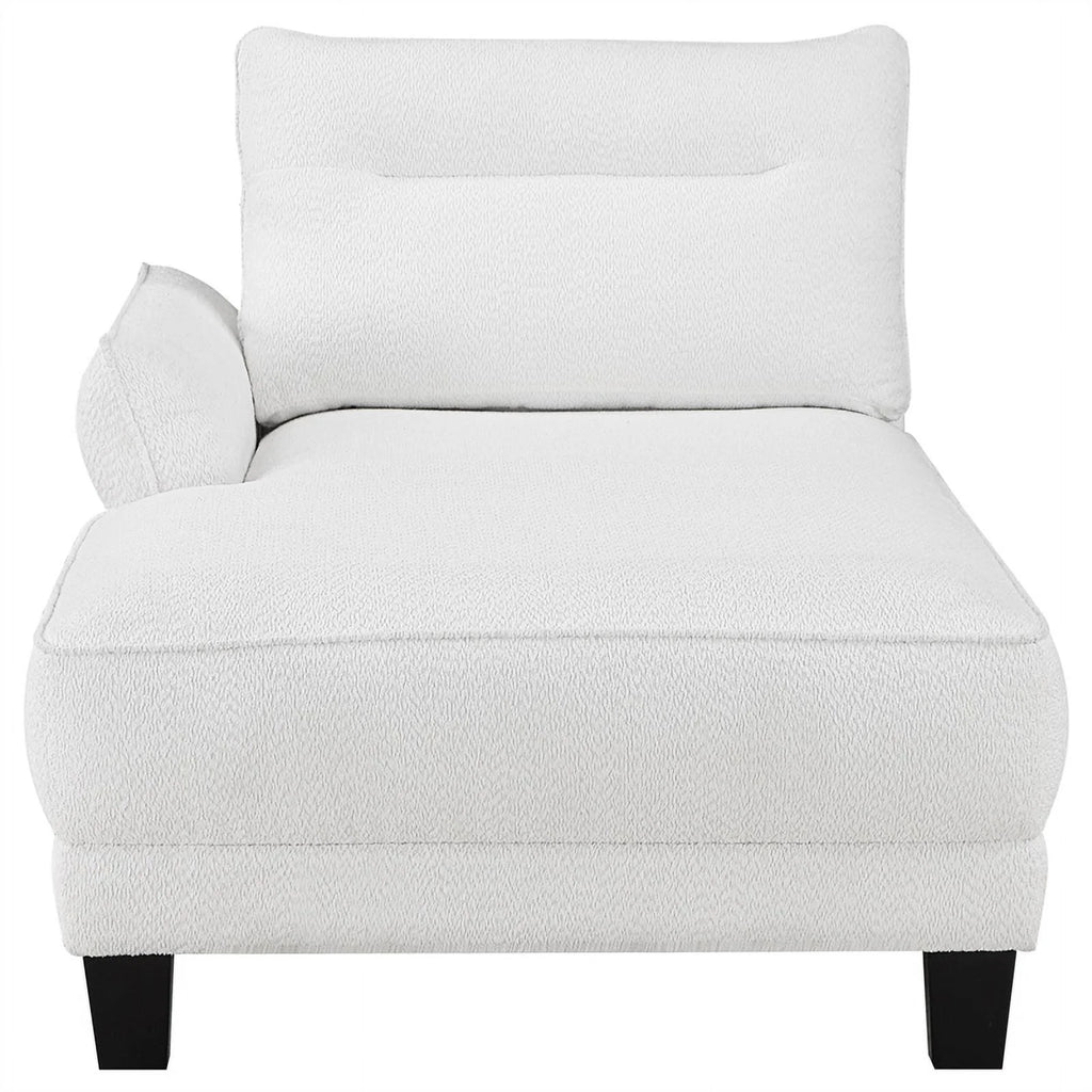 White Fabric Sectional Sofa L508