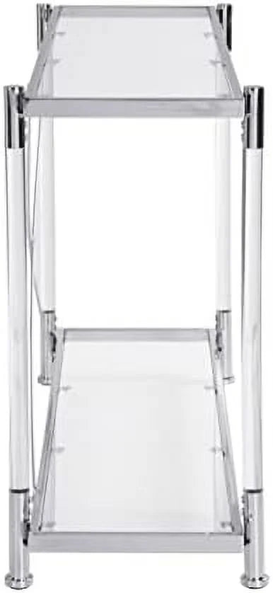 Console Sofa Table with Glass Tabletop and Acrylic Legs W308005