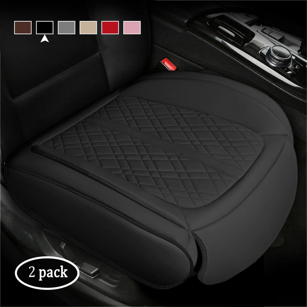 2Piecs PU Leather Car Seat Cover Protector with Footrest (Red) D73138