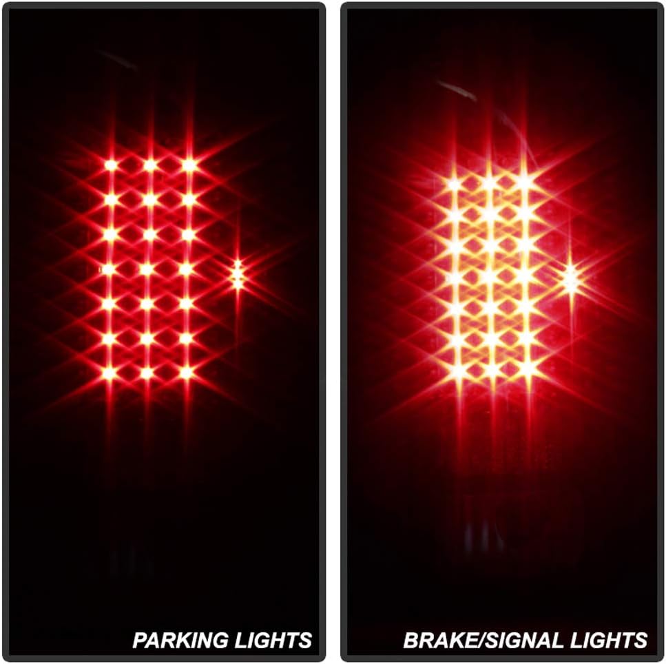 Black Smoke LED Tail Lights Brake Lamps I6314
