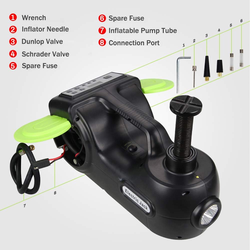 5 Ton DC12V Electric Hydraulic Car Floor Jack Lift with Impact Wrench J4216