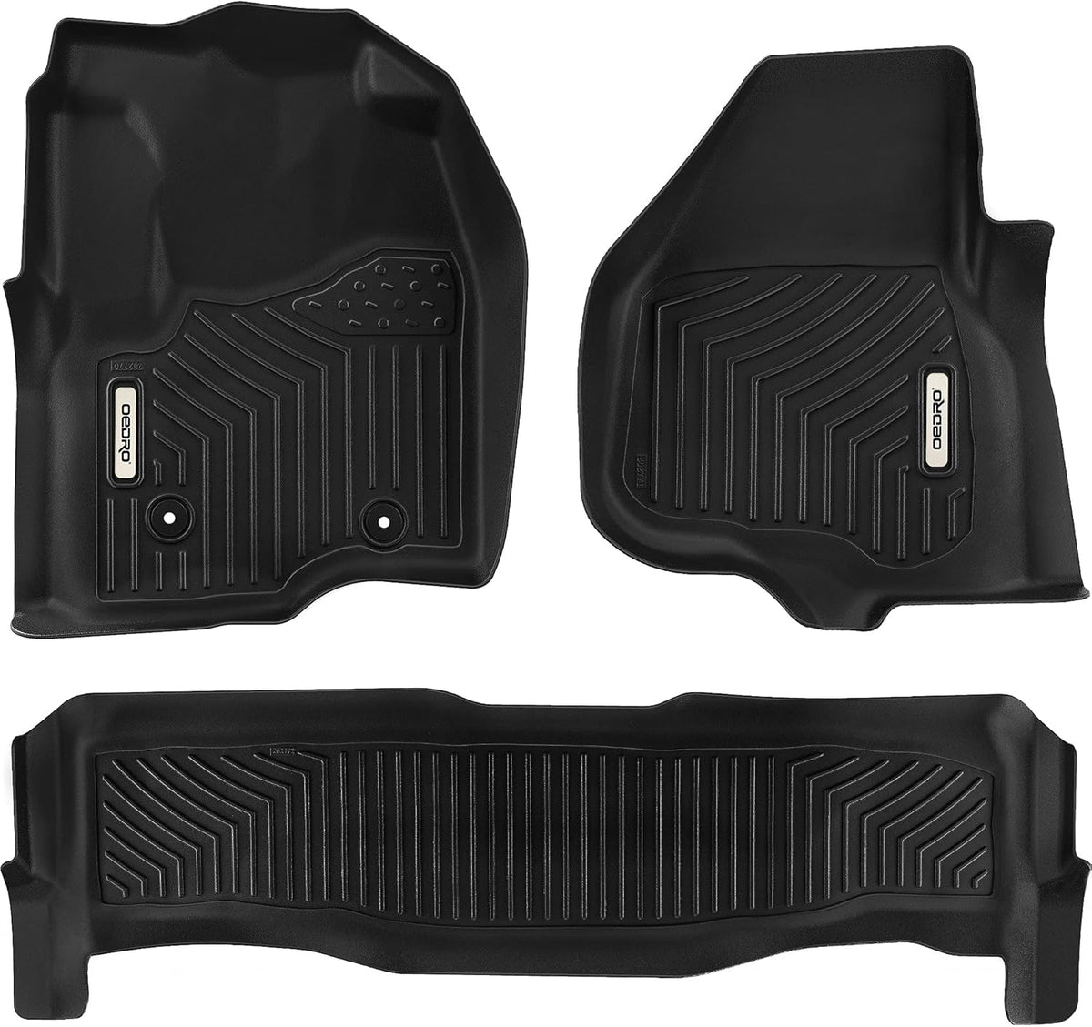 Black TPE All-Weather Floor Mats Full Set Liners Y309