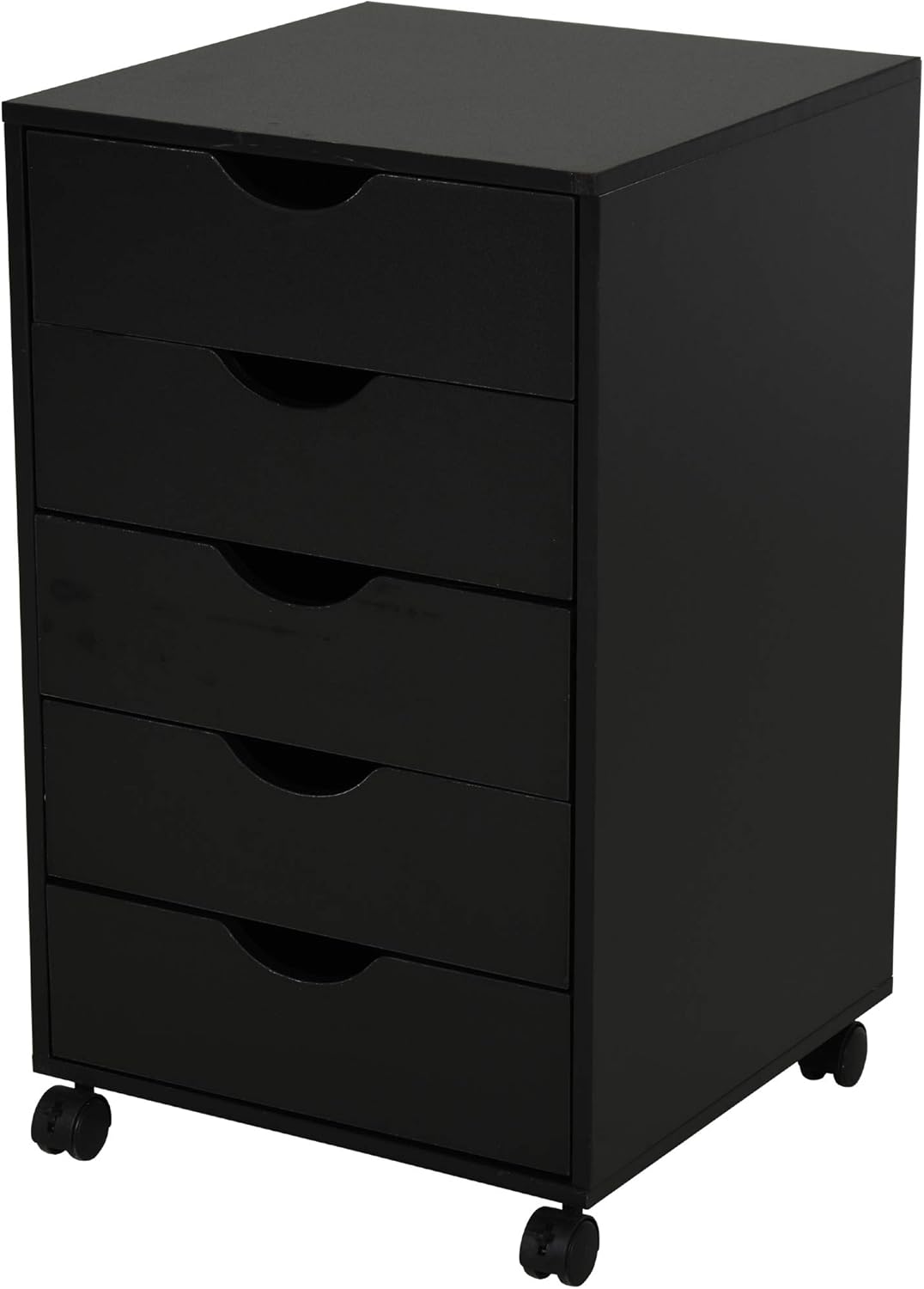 White 5 Drawer File Cabinet with Wheels A79113
