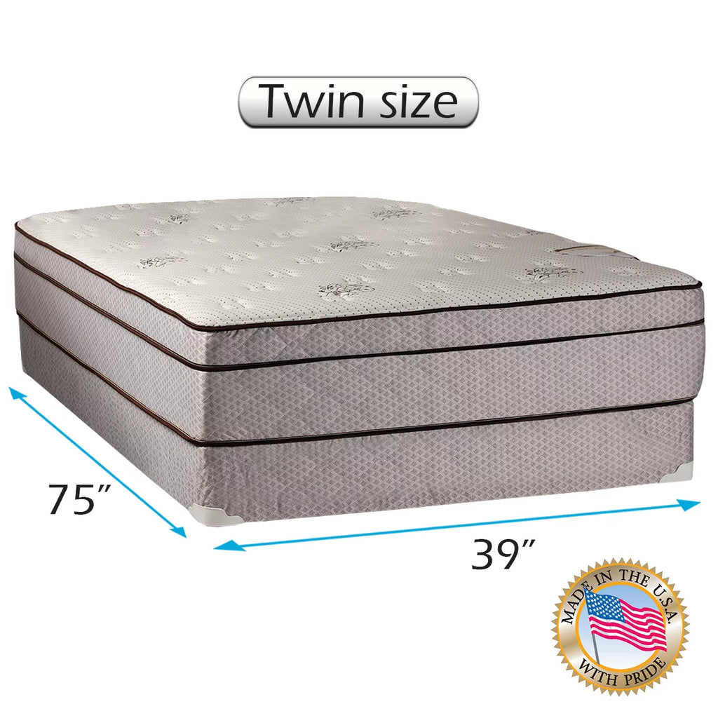 Twin Extra Soft Foam Eurotop Mattress & Box Spring Set J90239