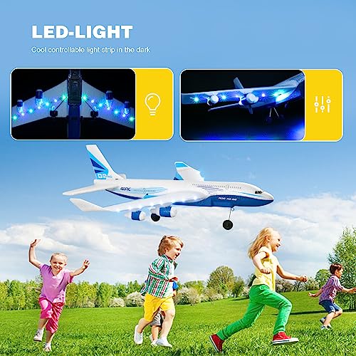 Remote Control Airplane with LED Light, 2 Battery M9876