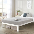 Queen Size White Steel Platform Bed C964281