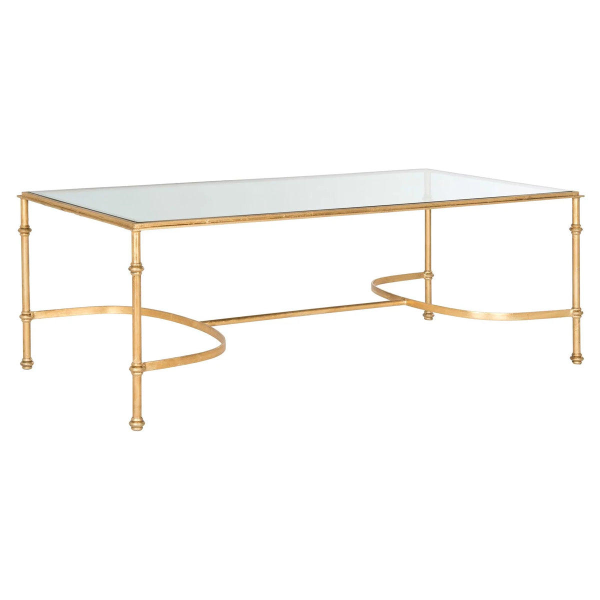 Gold Glass Top Coffee Table B5071