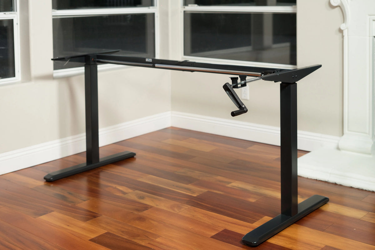 Black Height Adjustable Crank Desk Frame H54132