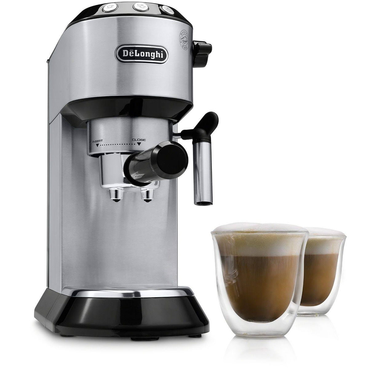 15-Bar Espresso Machine with 2 Cappuccino Glasses B796