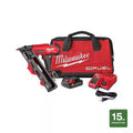 18-Volt Lithium-Ion Brushless Cordless 15-Gauge Angled Finish Nailer Kit with Battery and Charger J7503
