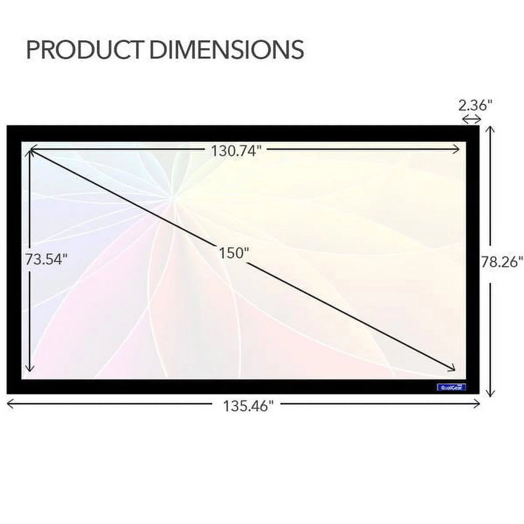 150-Inch 16:9 Fixed Frame Projector Screen F813360
