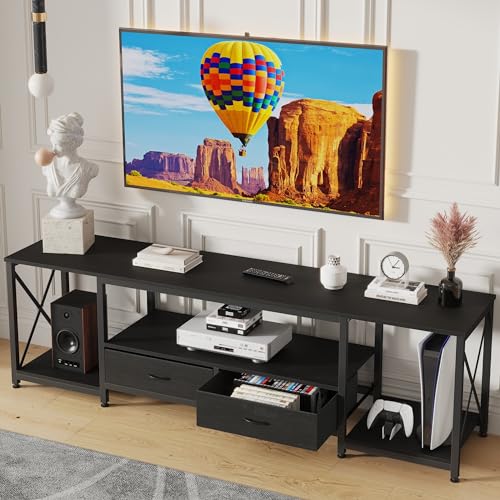 Fabric Drawers TV Stand for 65 70 75 Inches TV V37006