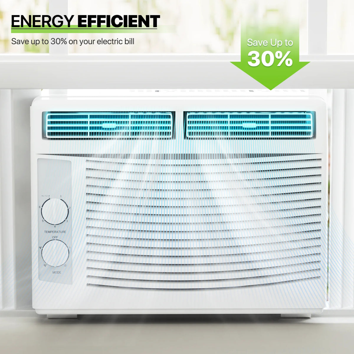 5,000 BTU 115V Window Air Conditioner with Multi-Speed Fan, White B544908