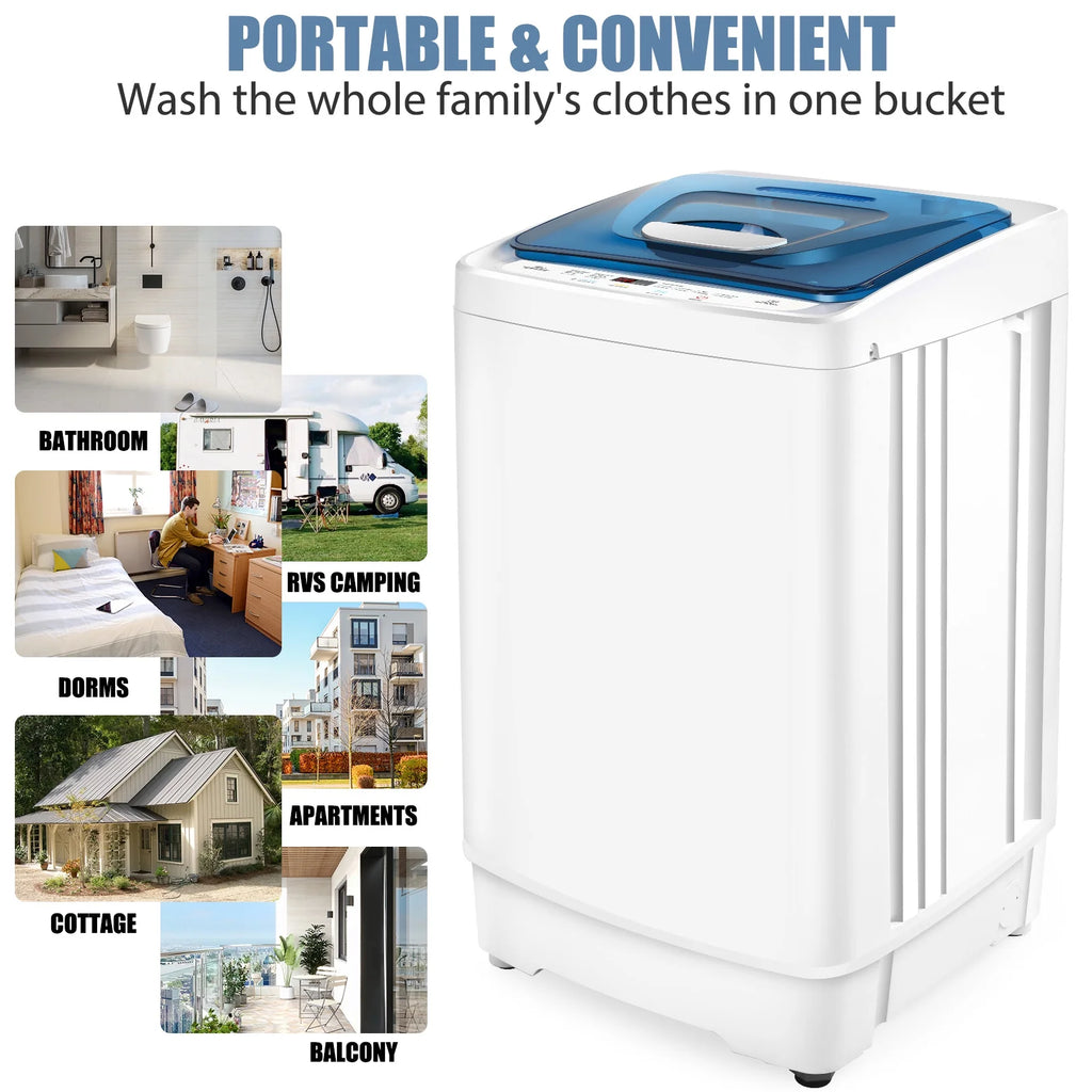 17.8lb Portable Washer and Dryer Combo with LED Display F9443