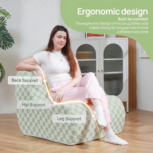 Checkerboard Fleece Bean Bag Chair H40363