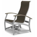 Marine Grade Sling Hidden Motion Patio Chair Textured Silver P18693