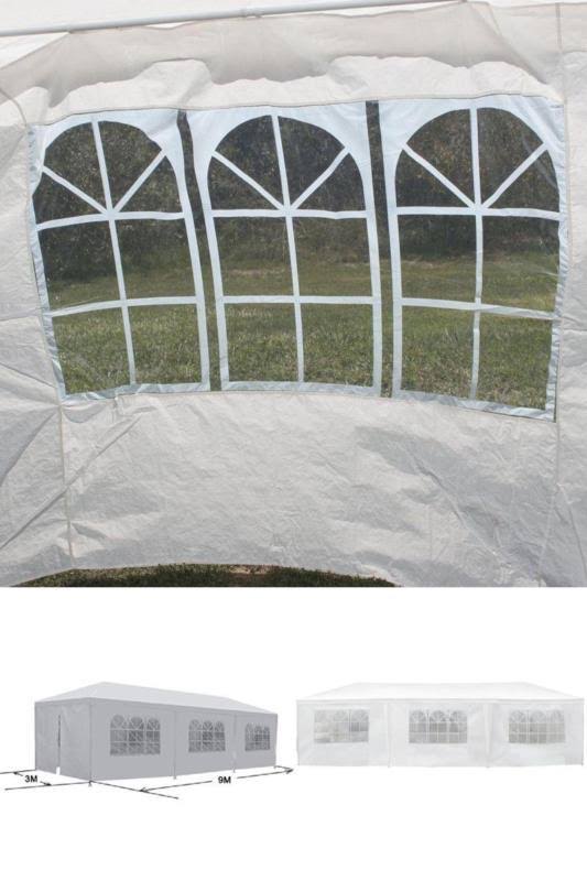 White Outdoor Gazebo Canopy Tent with Removable Walls S55412