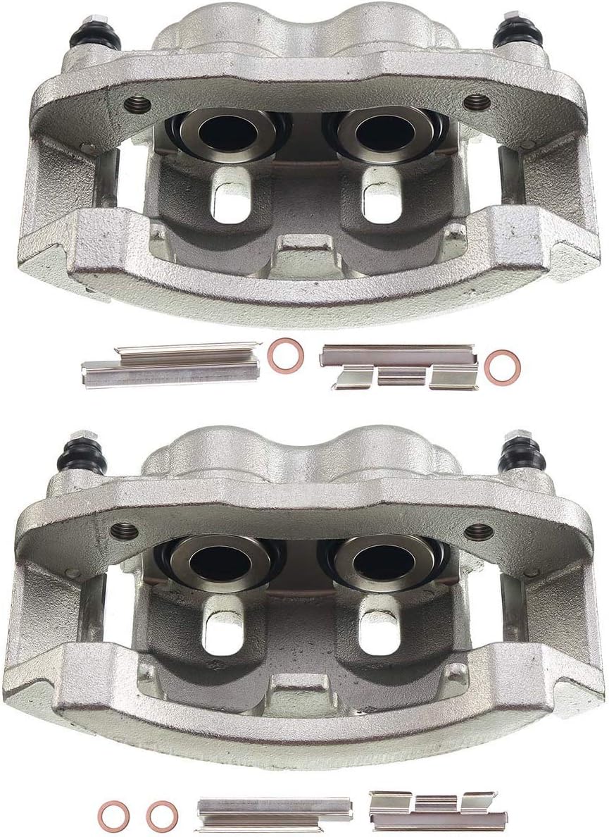 Disc Brake Caliper Assembly with Bracket Rear Right Passenger Side Pack of 2 Q61172