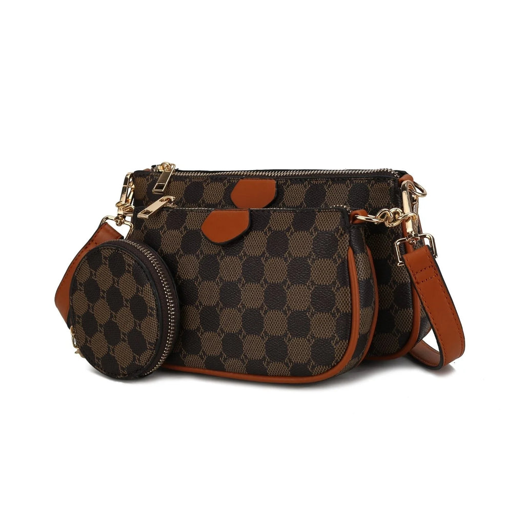 Black Crossbody Handbag 3-Piece Set A13442