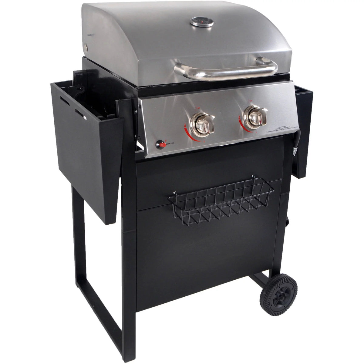2-Burner Propane Gas Grill, Stainless and Black L15431