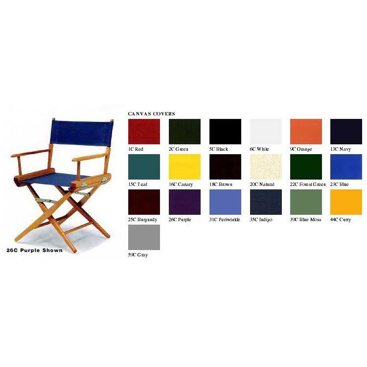 Tall Directors Chair Natural Frame Navy Canvas H914
