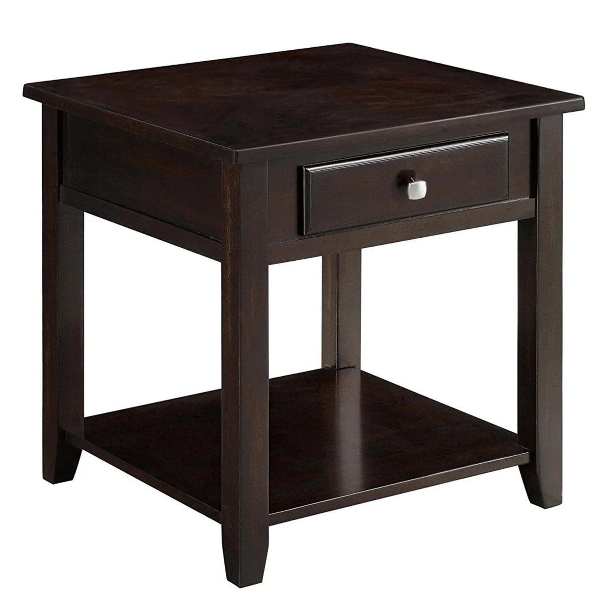 Walnut 1-shelf End Table F54374