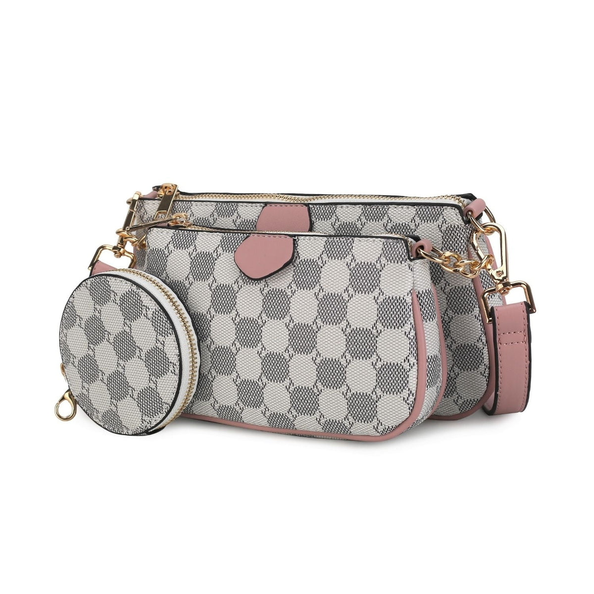 Black Crossbody Handbag 3-Piece Set A13442
