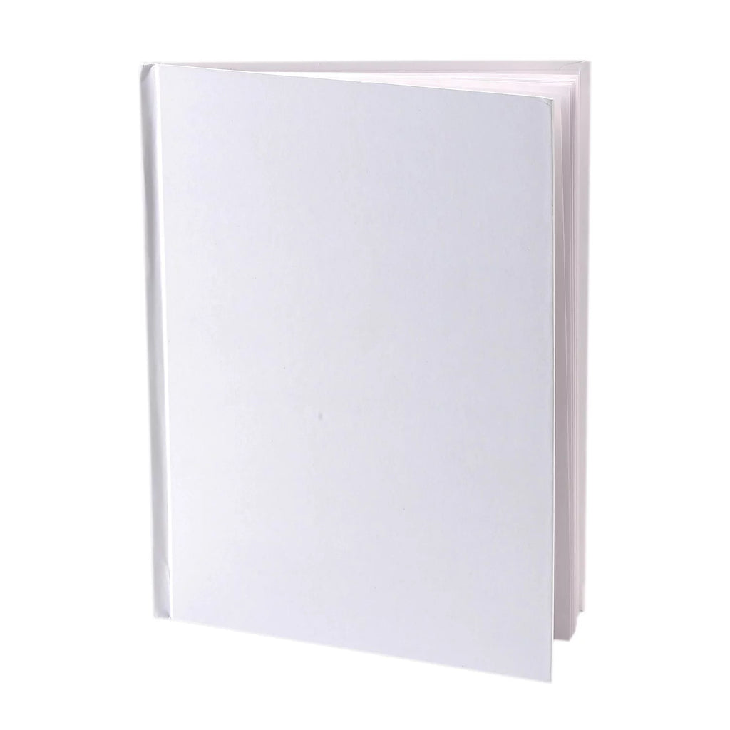 Hardcover Blank Book 6" x 8" Portrait White Pack of 12 L855