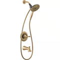 Single-Handle 4-Spray Tub and Shower Faucet in Champagne Bronze J668130