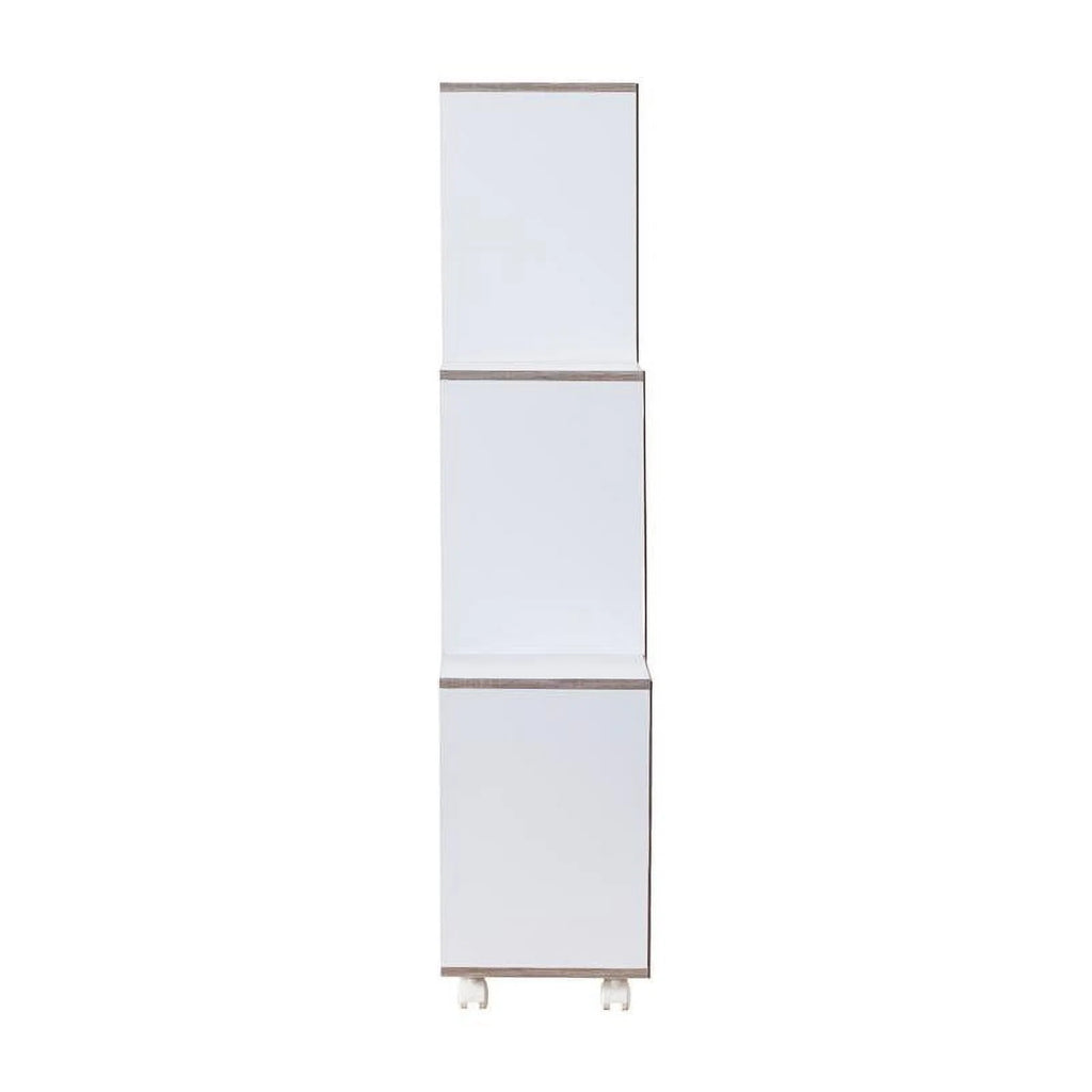 White Wood 6-Compartment Bookcase R119114