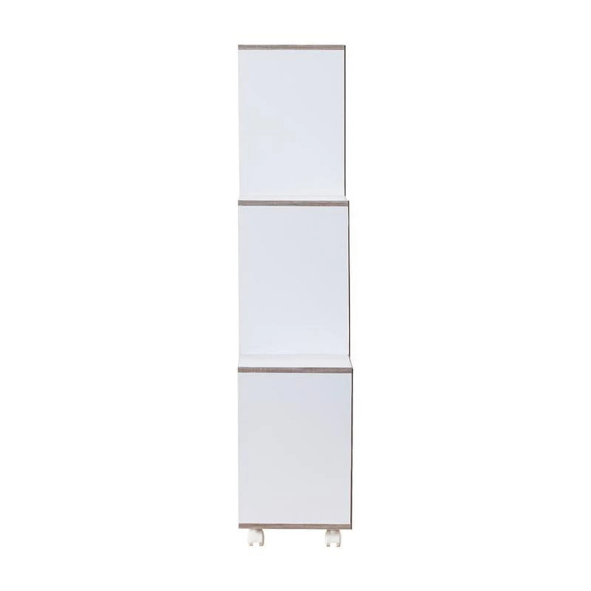 White Wood 6-Compartment Bookcase R119114