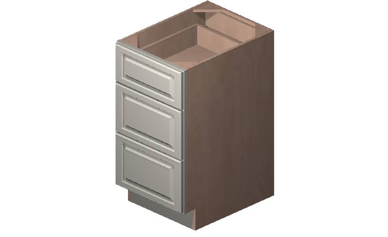 Antique White 3 Drawers Base Cabinet N455