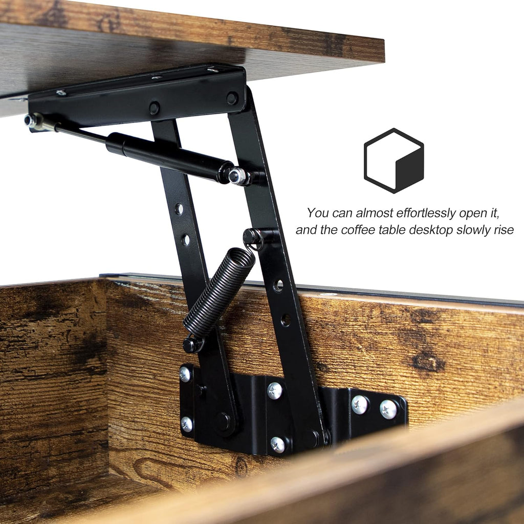 Lift Top Coffee Table with Storage Shelf X418369